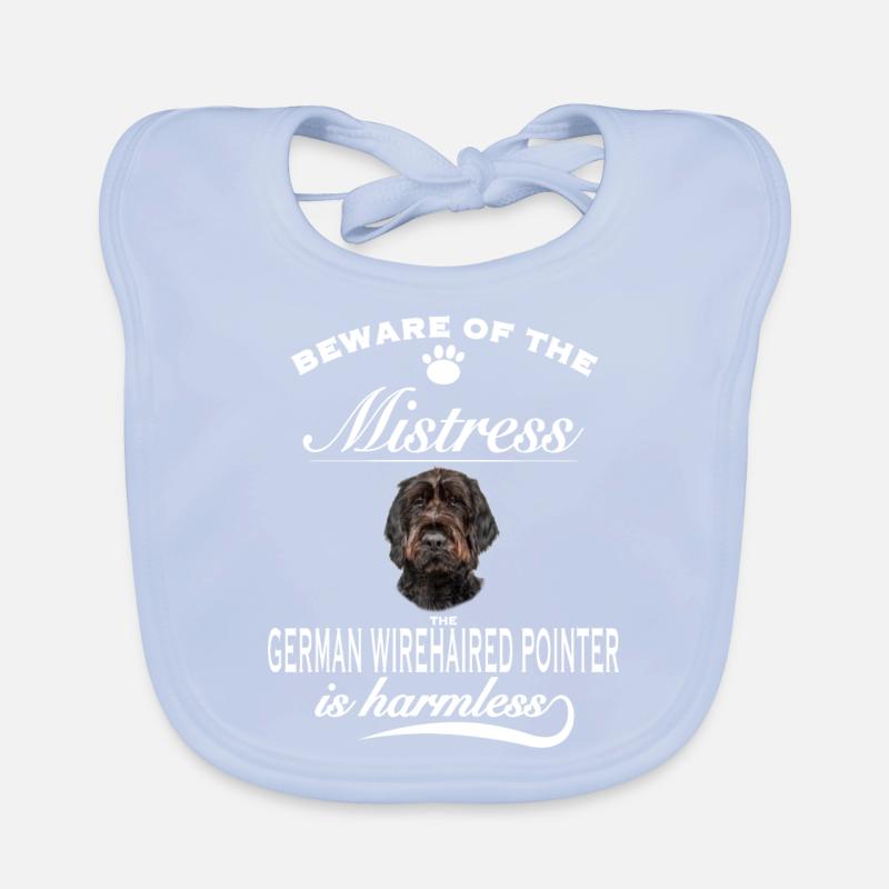Beware of the mistress harmless Wirehaired Pointer Baby Bio-Lätzchen