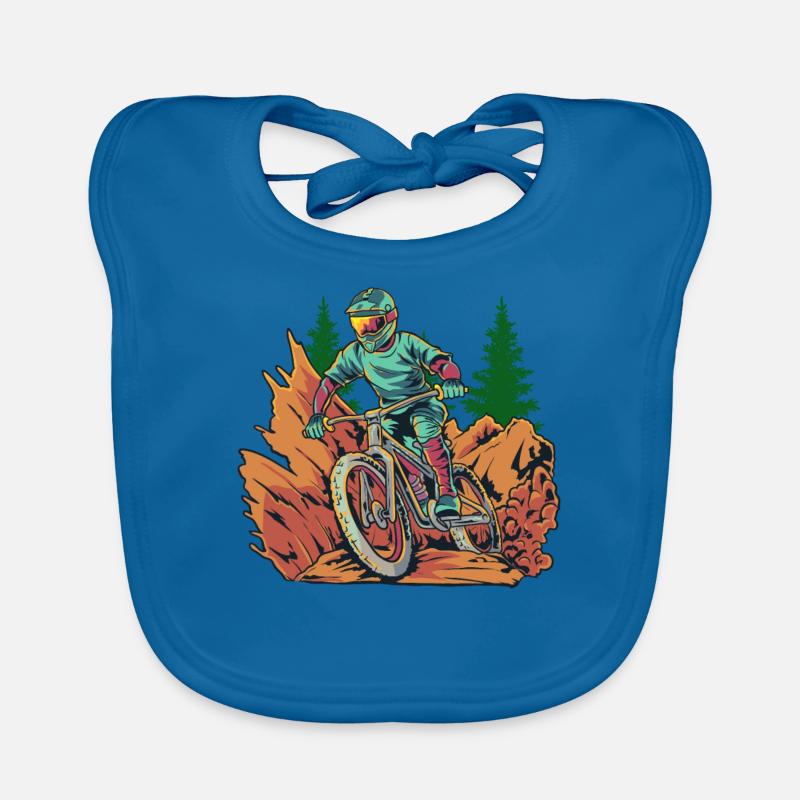 VTT Descente VTT VTT - Bavoir bio Bébé - bleu paon