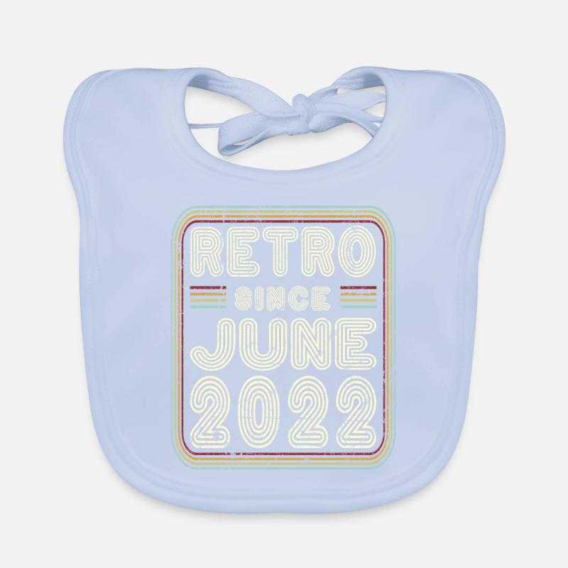 Geburtstag Juni 2022 Retro Geschenk Baby Bio-Lätzchen