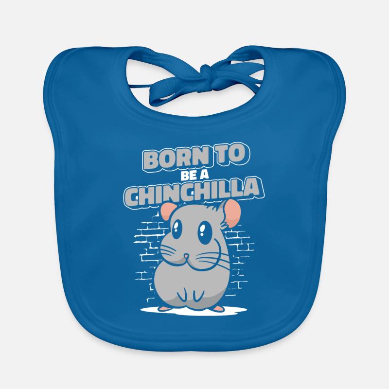 Né pour être un chinchilla à queue courte longue queue Bavoir bio Bébé