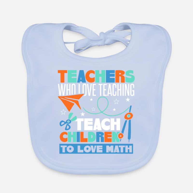 Teach Children To Love Math Organic Baby Bibs