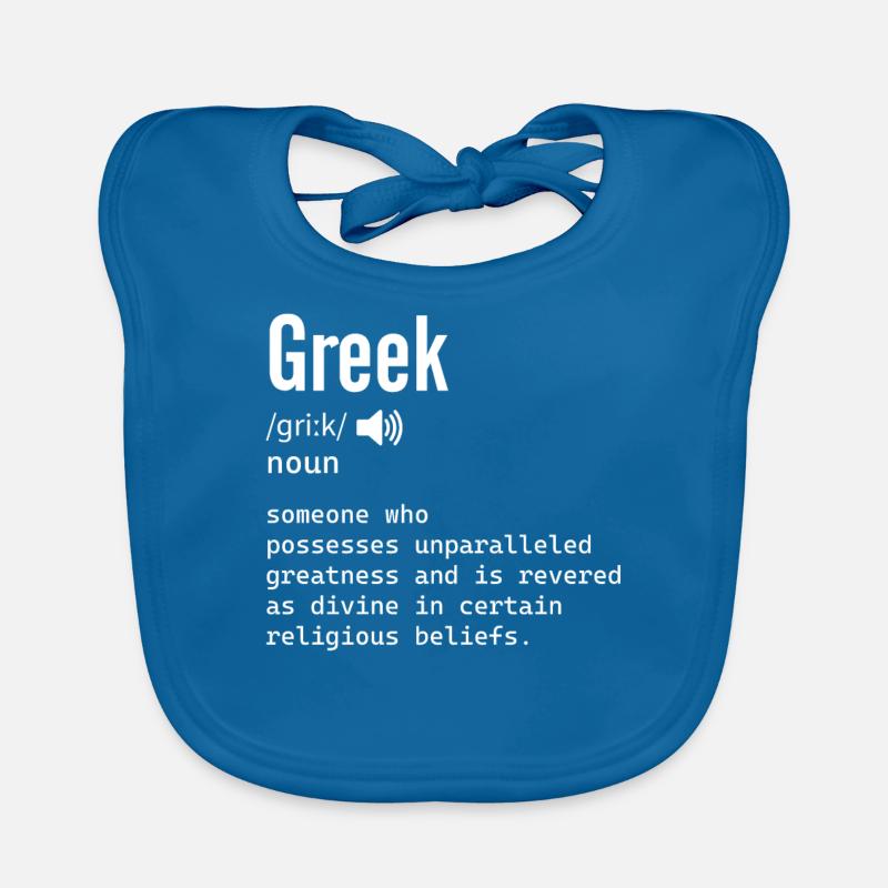 Définition grecque Grèce Costume pour Bavoir bio Bébé