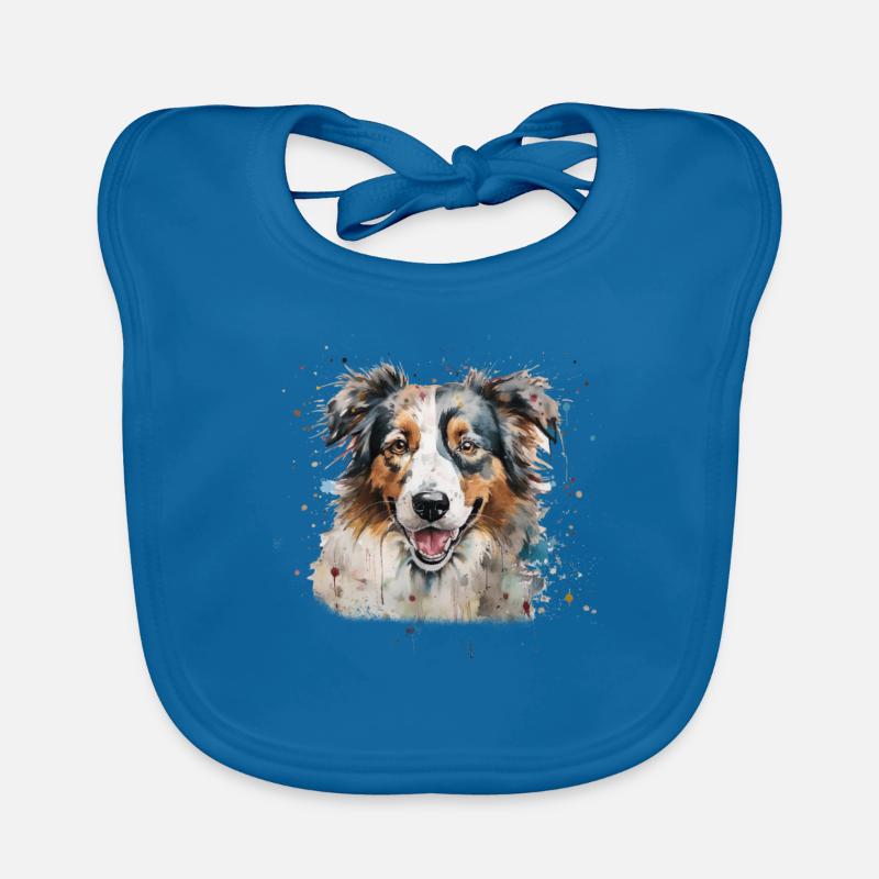 Australian Shepherd Organic Baby Bibs