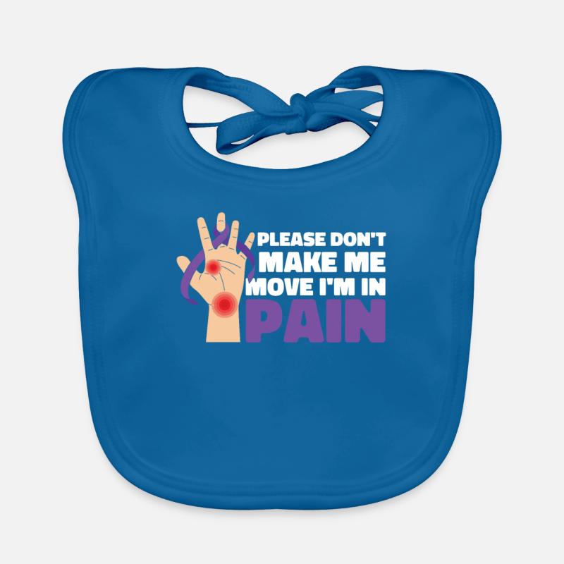 Fibromyalgie rhumatisme mains - Bavoir bio Bébé - bleu paon