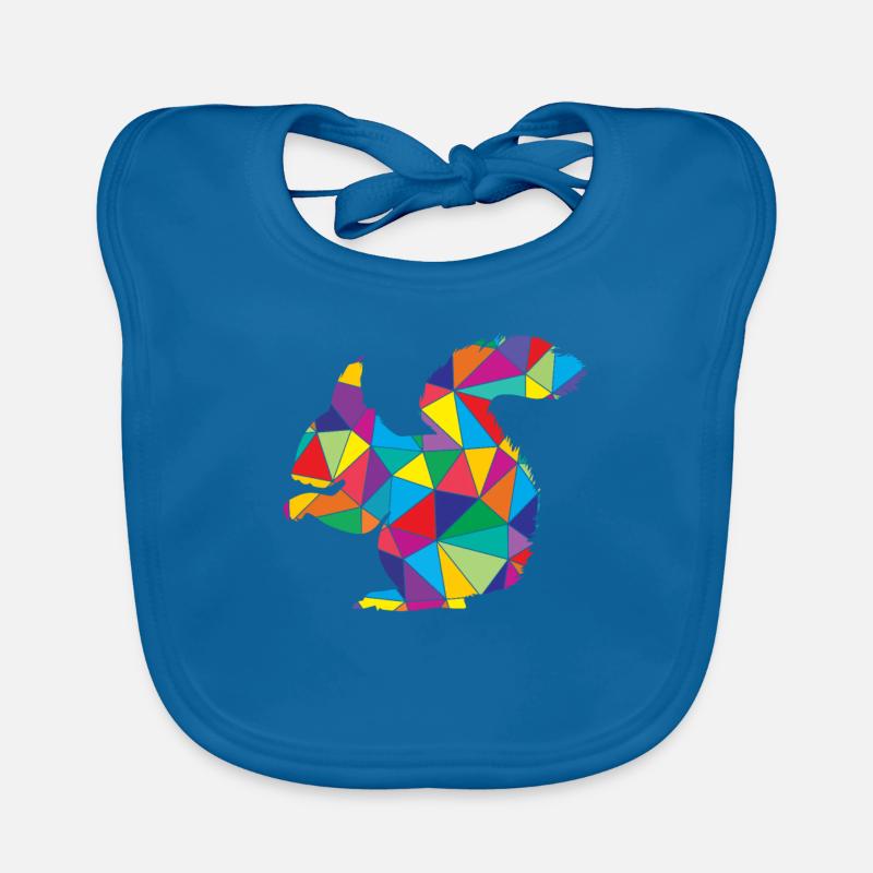 Low Poly Eichhörnchen Geometrie Eichhörnchen Baby Bio-Lätzchen