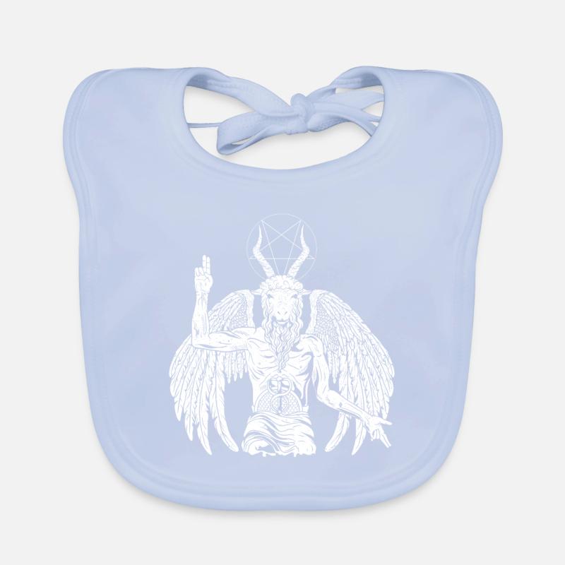 Devil Baphomet Gothic Goat Organic Baby Bibs