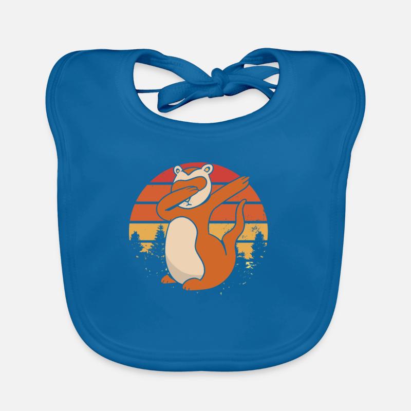 Frettchen Iltis Retro Baby Bio-Lätzchen