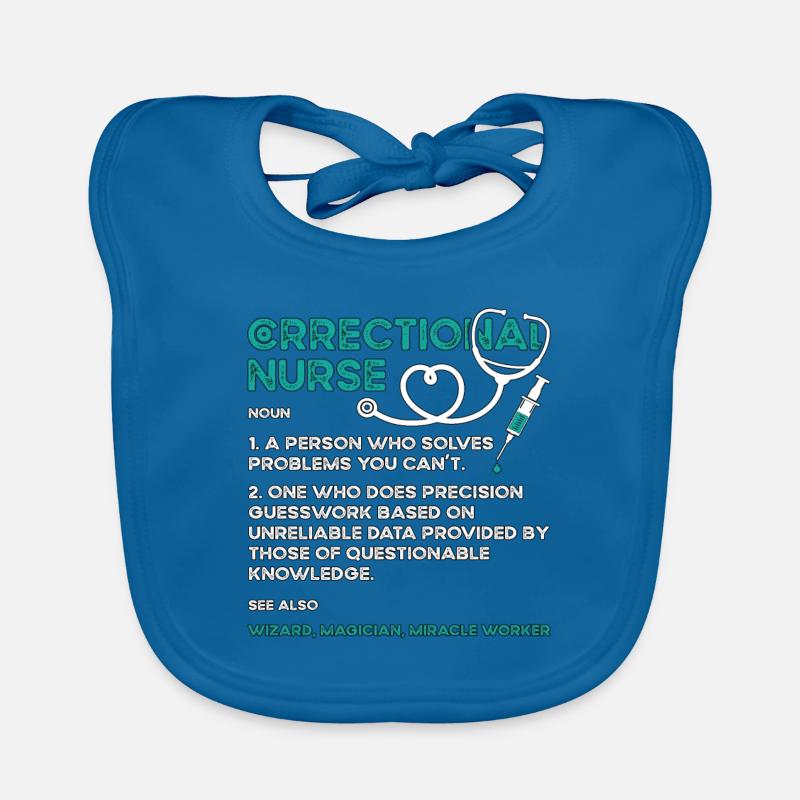 Correctional Nurse A Person Who Solves Thin Silver Baby Bio-Lätzchen