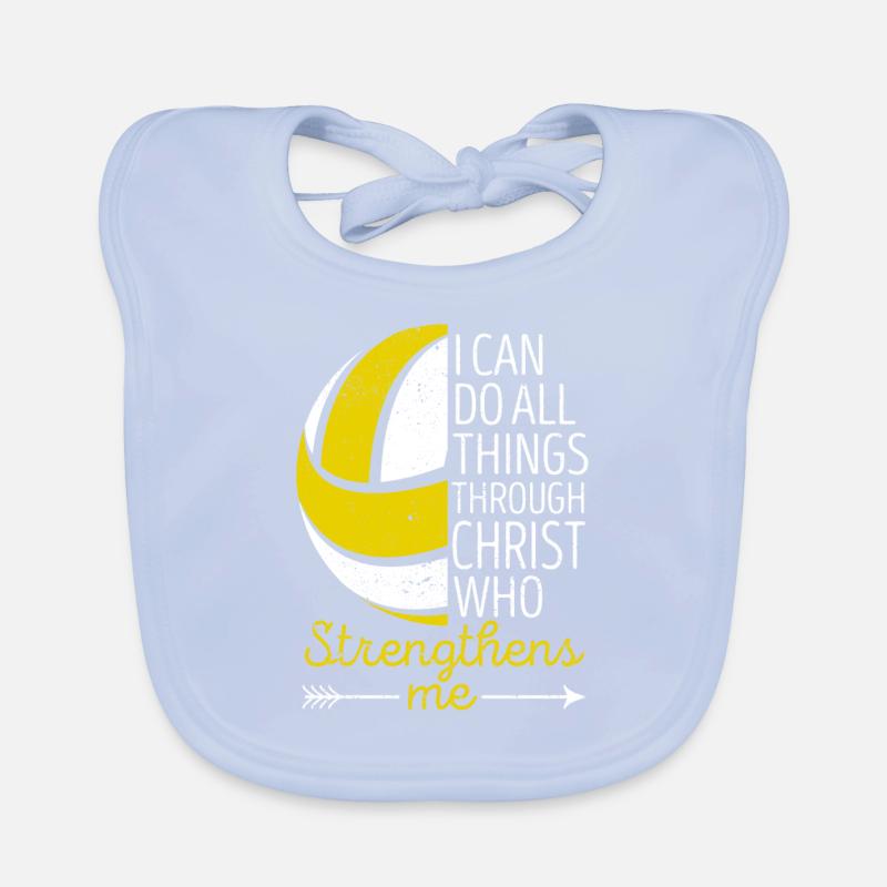 Doing all things through Christ Philippians 4:13 Organic Baby Bibs