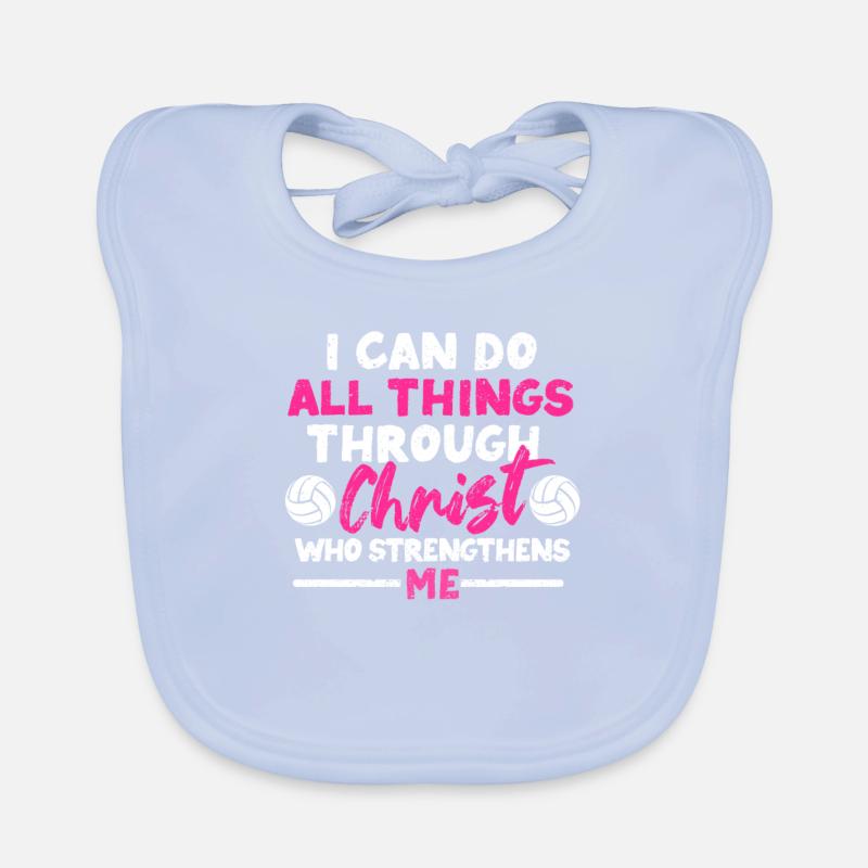 Doing all things through Christ Philippians 4:13 Organic Baby Bibs