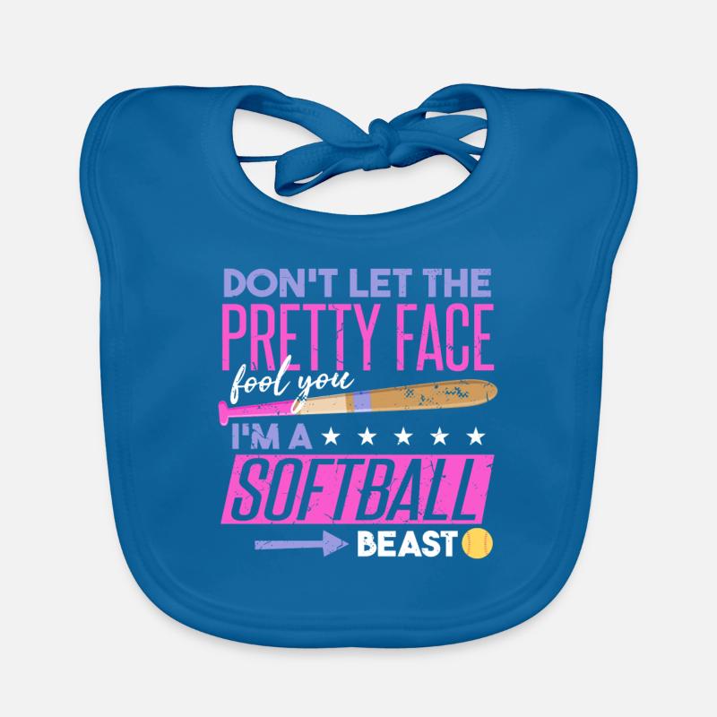 Ich bin ein Softball-Biest Baby Bio-Lätzchen