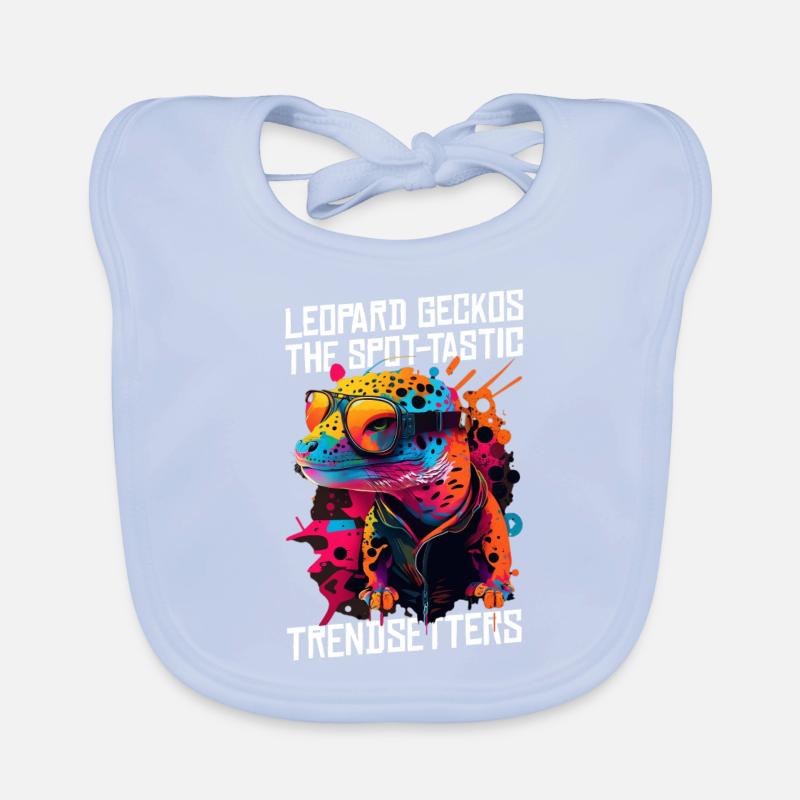 Leopard Gecko Lizard Lover Organic Baby Bibs