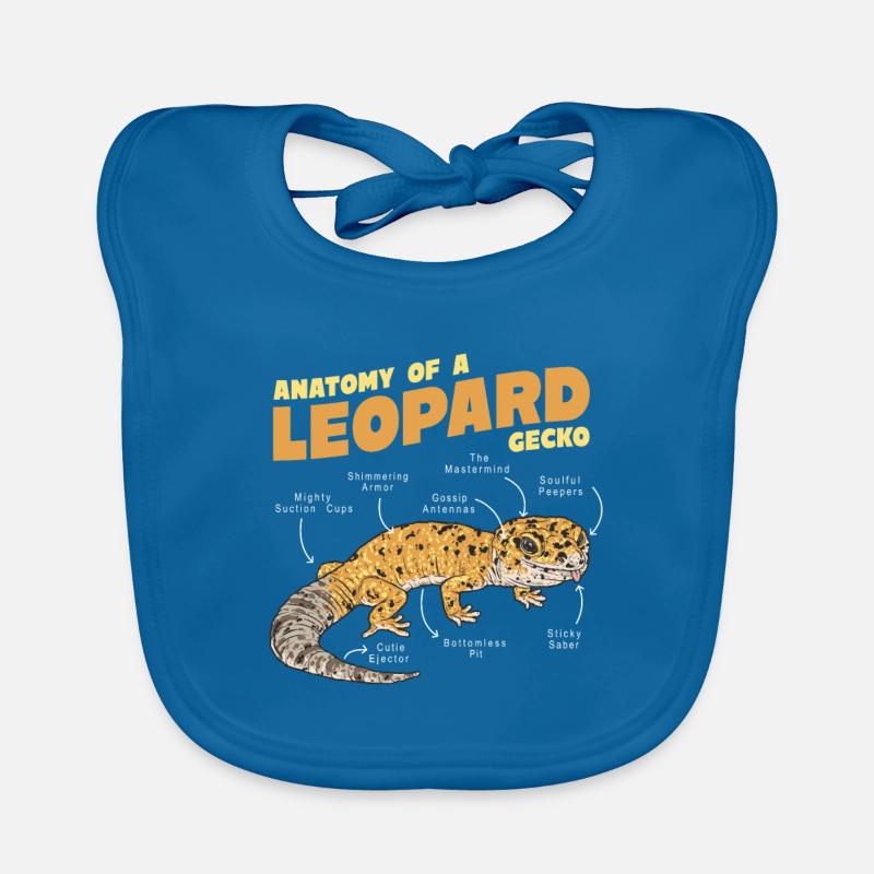 Leopard Gecko Lizard Lover Organic Baby Bibs