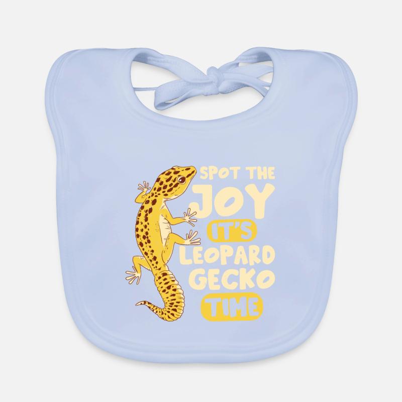 Leopard Gecko Lizard Lover Organic Baby Bibs