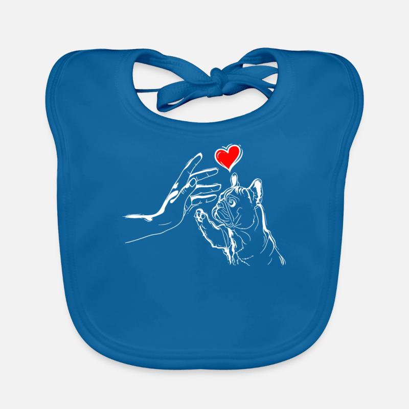 Frenchie Liebe Hund High Five Baby Bio-Lätzchen