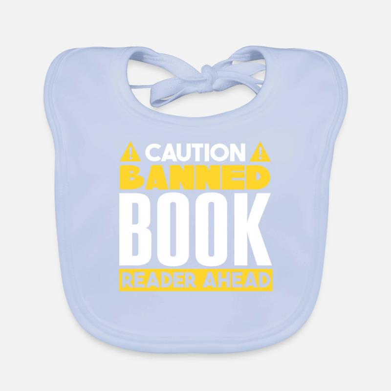 Banned Book Reader Ahead Organic Baby Bibs