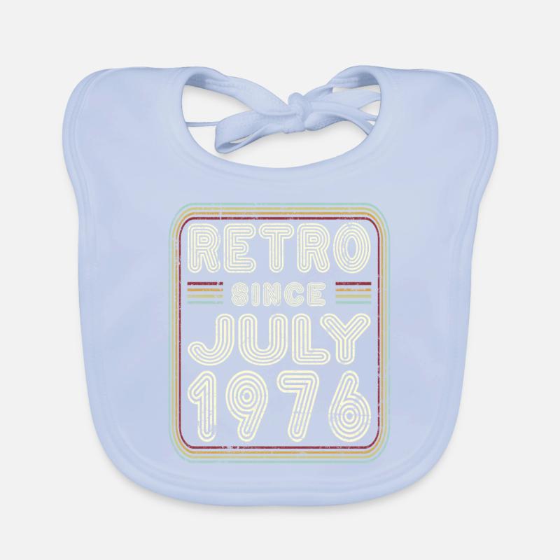 Geburtstag Juli 1976 Retro Geschenk Baby Bio-Lätzchen