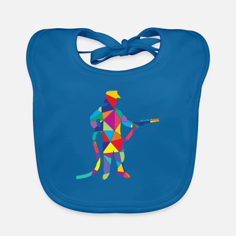 Pompier polygonal de la brigade des pompiers Bavoir bio Bébé