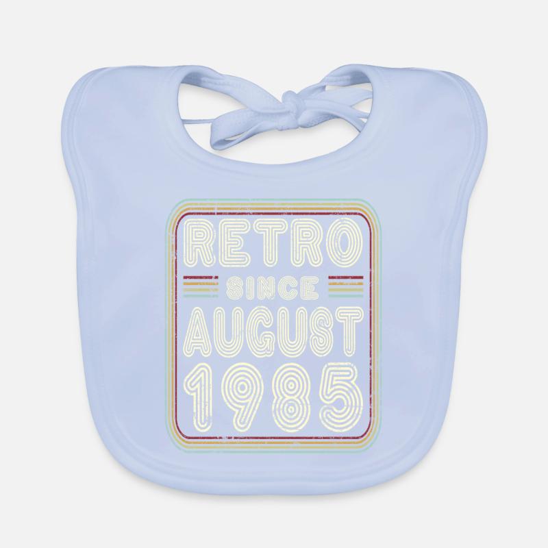 Geburtstag August 1985 Retro Geschenk Baby Bio-Lätzchen