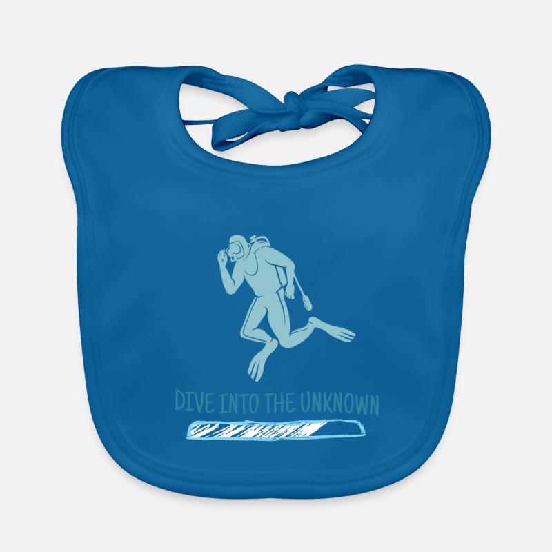 Dive Into The Unknown Retro Diver Designs Present Baby Bio-Lätzchen