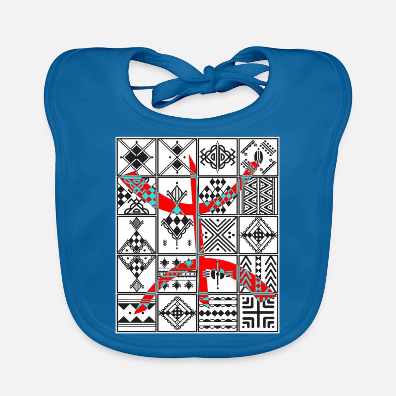 AMAZIGH BERBERE KABYLE MOTIF KABYLE Bavoir bio Bébé