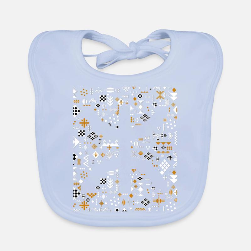 AMAZIGH BERBER KABYLE KABYLE MOTIF Organic Baby Bibs