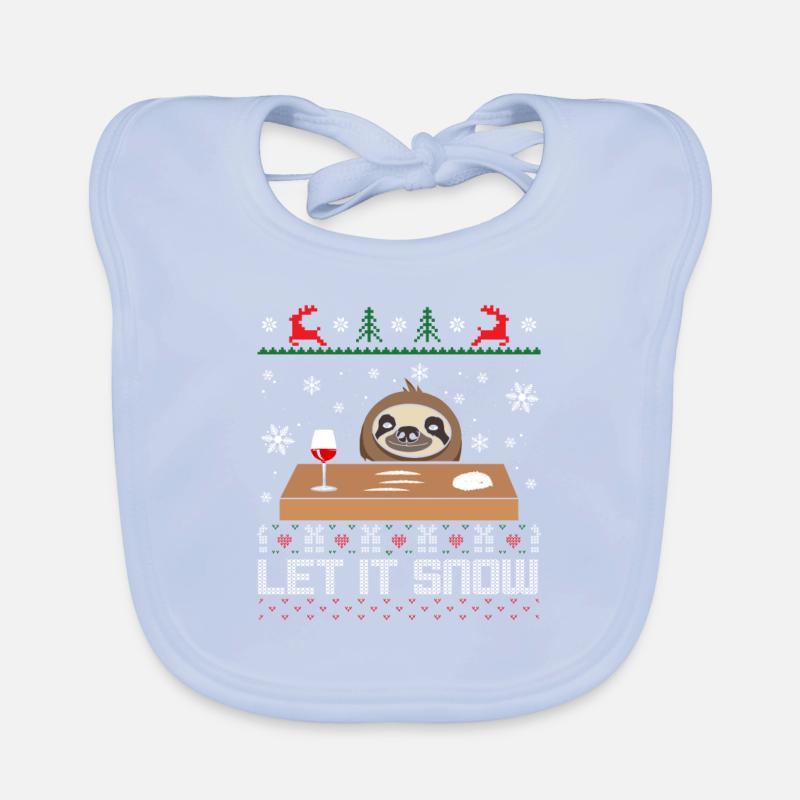 Let It Snow Sloth Pull moche Bavoir bio Bébé