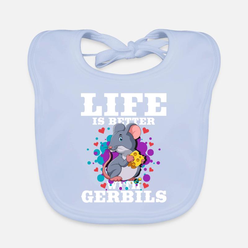 Gerbille Souris Cadeau Bavoir bio Bébé