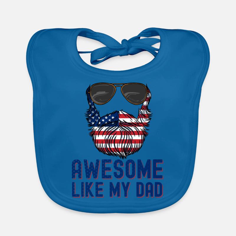 Dad Bruh Beard Daddy Awesome like my Dad 4th of Organic Baby Bibs