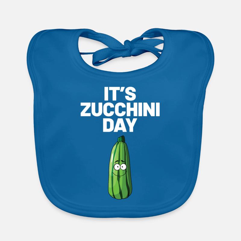 Zucchini - Baby Bio-Lätzchen - Pfauenblau