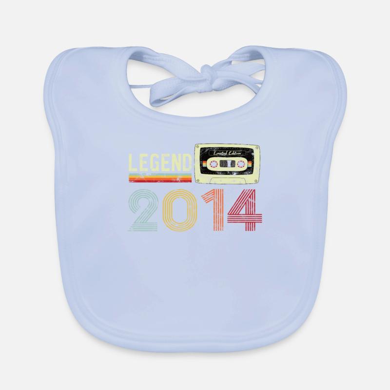 2014 Birthday Vintage Cassette Organic Baby Bibs