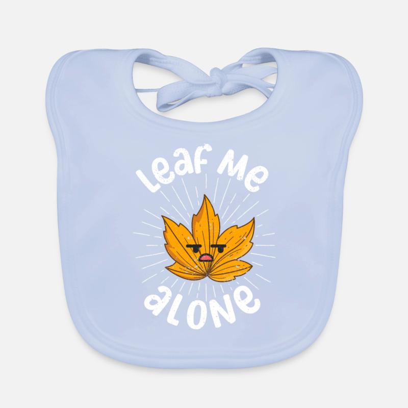 Laissez-moi tranquille Grump Leaf Feuilles d’automne Automne Bavoir bio Bébé