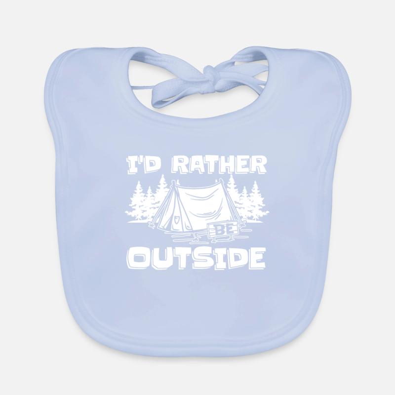 Boy Scout Funny Id Rather Be Outside Organic Baby Bibs
