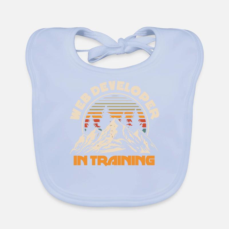 Web Developer Web Developer Mountains Organic Baby Bibs
