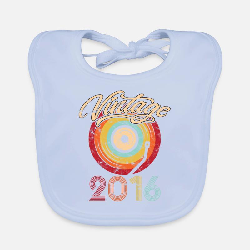 2016 Anniversaire Vinyle Vintage Bavoir bio Bébé