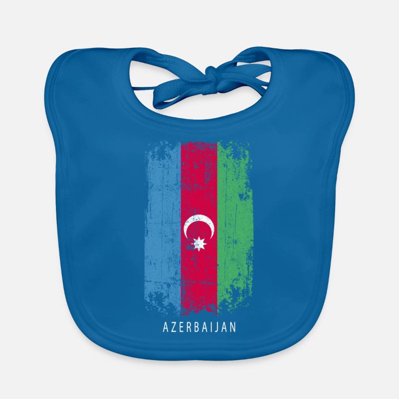 Souvenir avec le drapeau du pays de l’Azerbaïdjan Bavoir bio Bébé