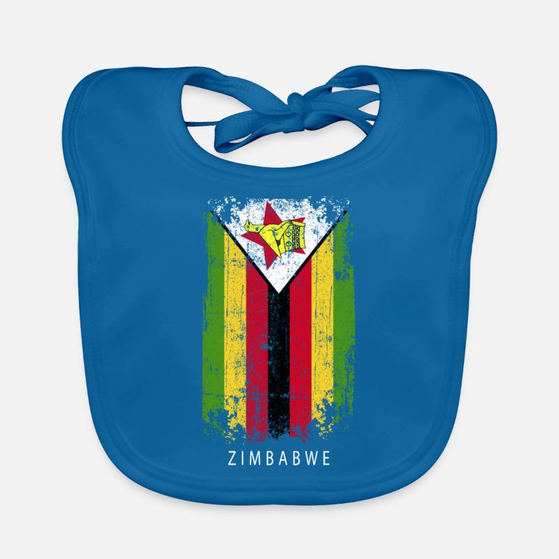 Souvenir avec le drapeau du Zimbabwe Bavoir bio Bébé
