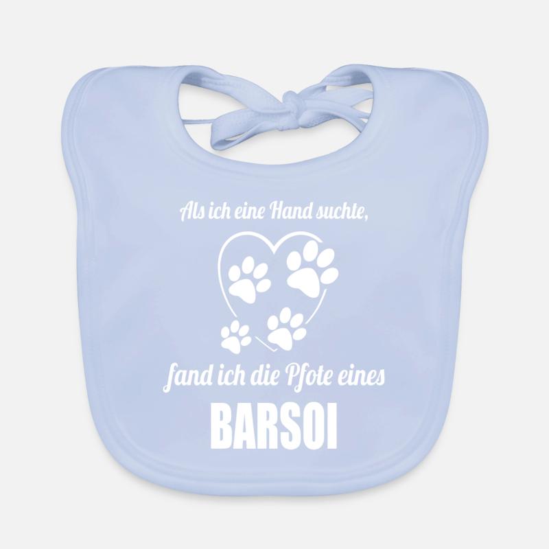 Hand & Pfote - Spruch - Barsoi Baby Bio-Lätzchen