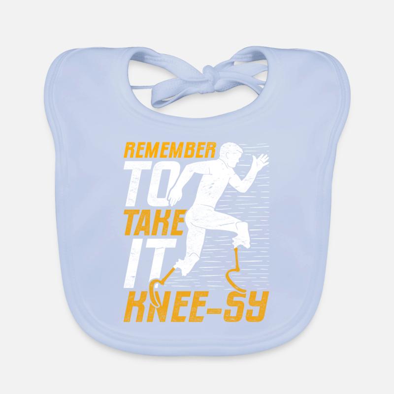 Beinprothese Remember To Take It Knee-sy Baby Bio-Lätzchen