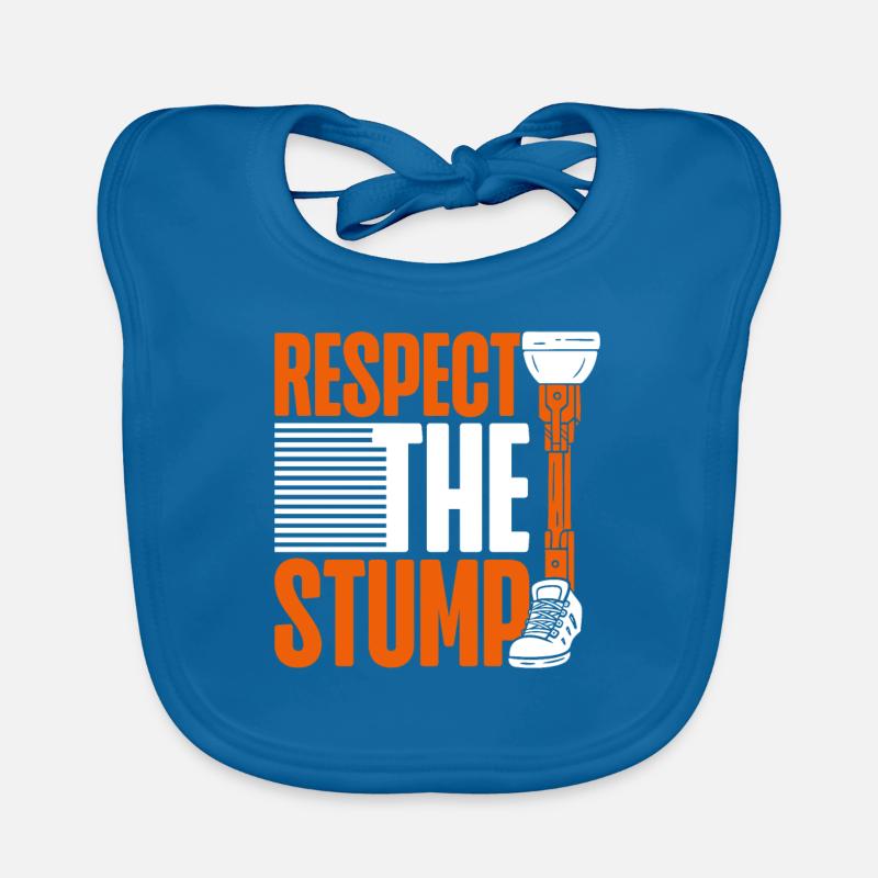 Prosthetic leg Respect The Stump Organic Baby Bibs