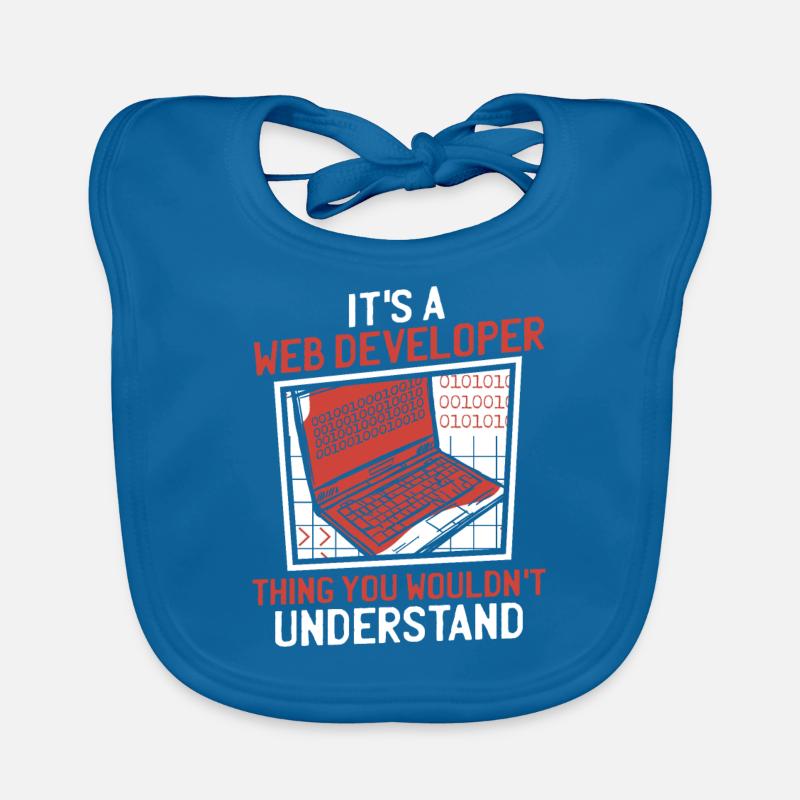 Web Entwickler Webdeveloper Lustig Baby Bio-Lätzchen