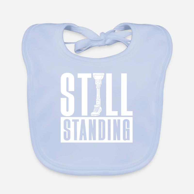 Prosthetic leg Still Standing Organic Baby Bibs