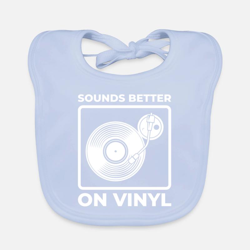 Sounds better on Vinyl Organic Baby Bibs