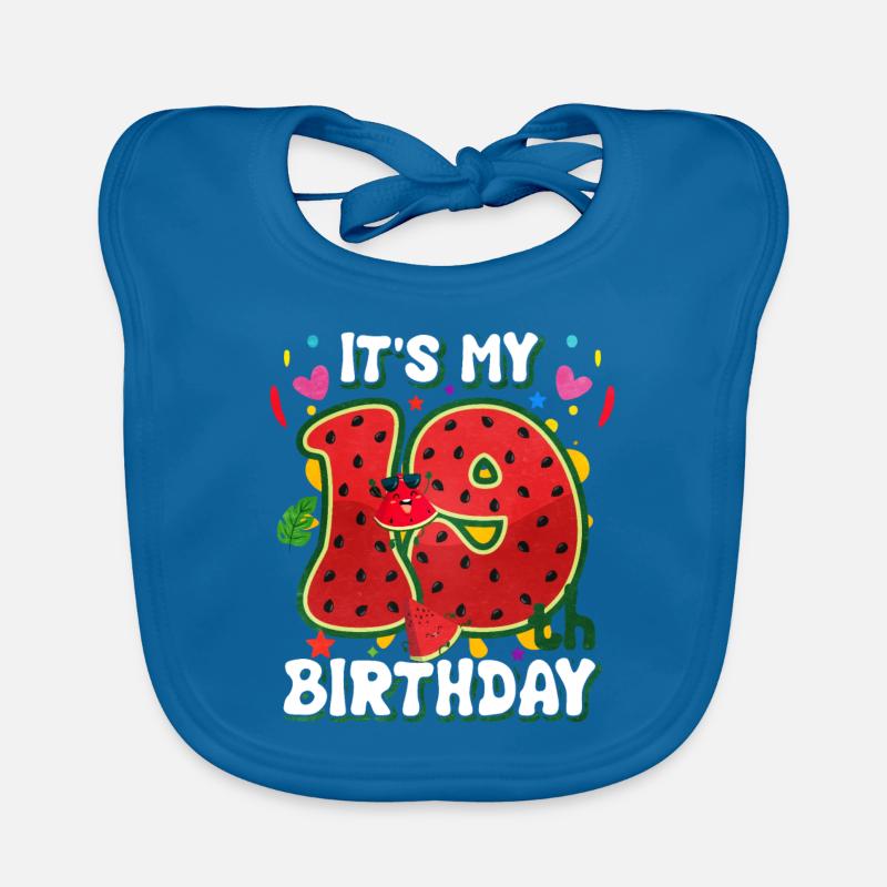 19. Geburtstag Wassermelone Sommer Geschenk Baby Bio-Lätzchen