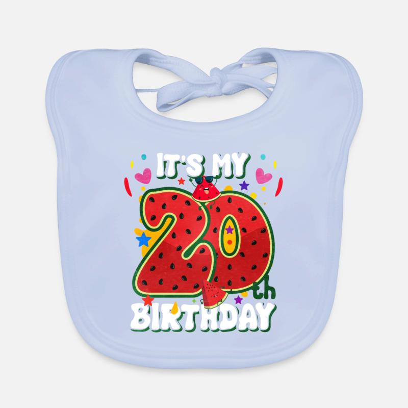 20e anniversaire Pastèque cadeau d’été Bavoir bio Bébé