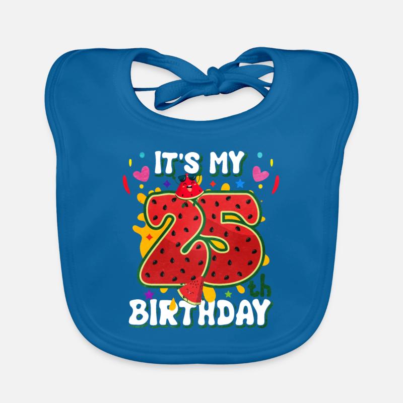 25. Geburtstag Wassermelone Sommer Geschenk Baby Bio-Lätzchen