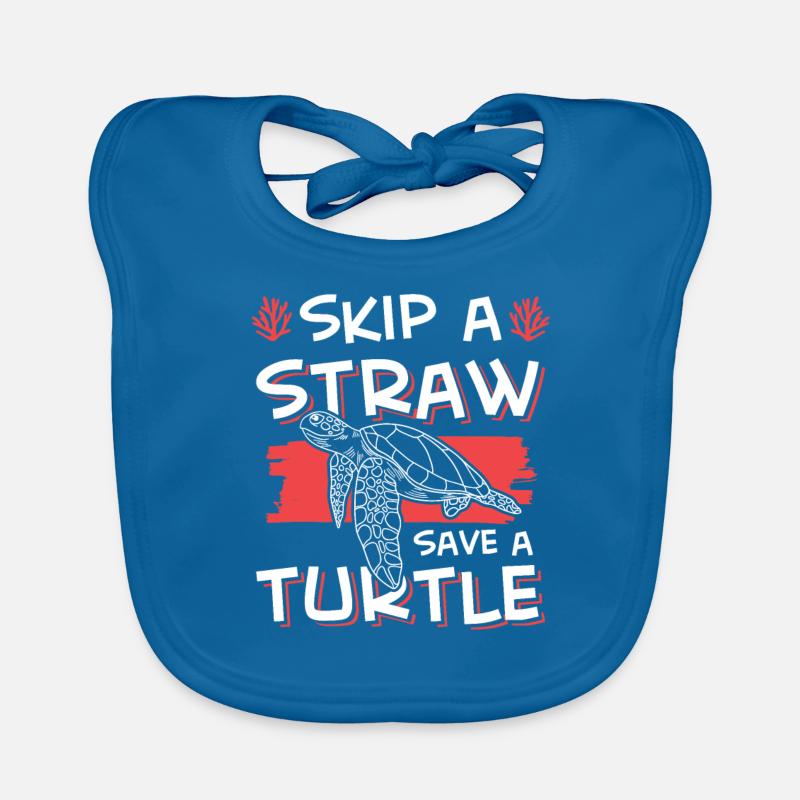 Save the Ocean Turtle Organic Baby Bibs