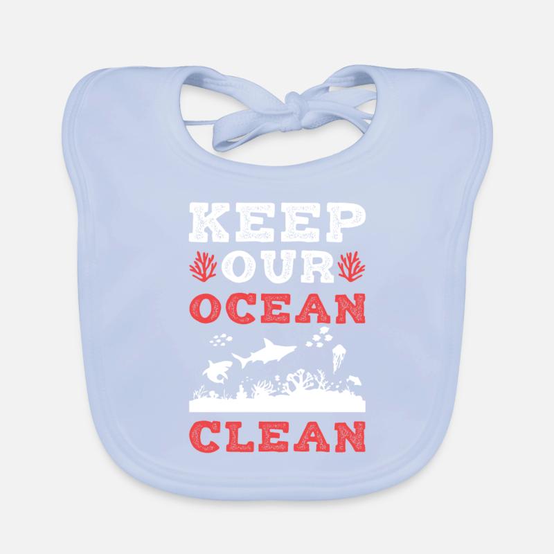 Keeping the ocean clean Organic Baby Bibs