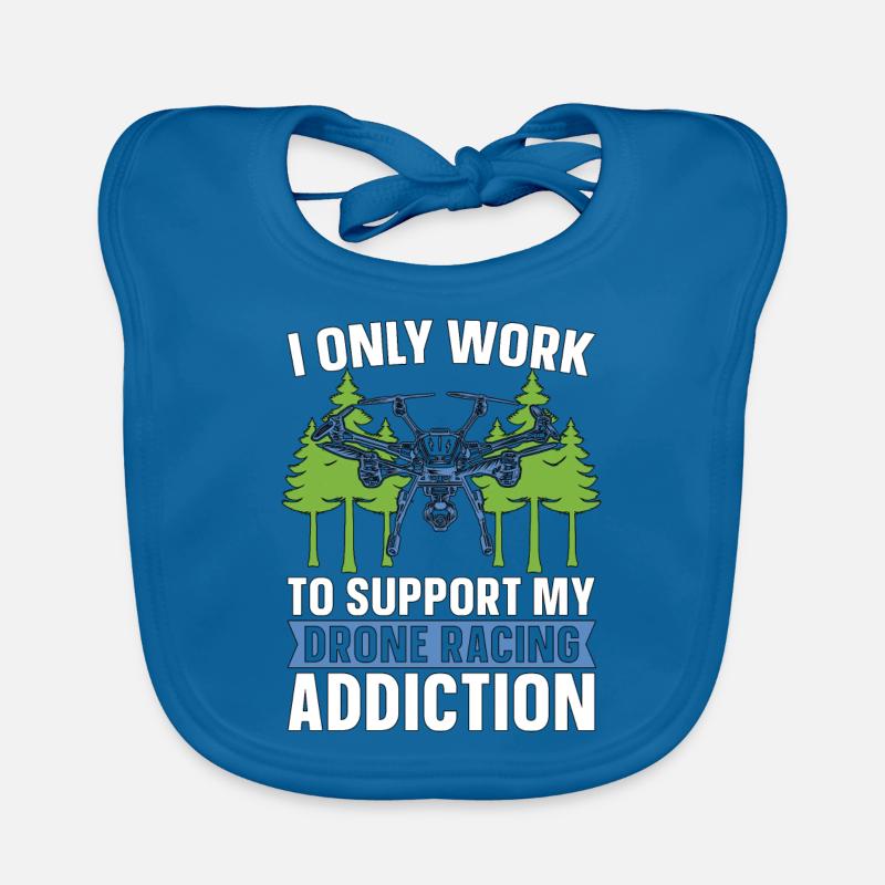 Course de drones Je ne travaille que pour soutenir la machine de course Bavoir bio Bébé
