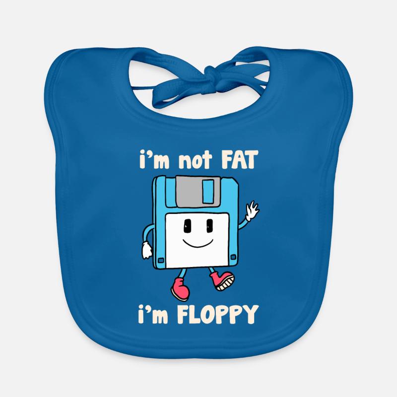 Floppy Disk Witz Joke Organic Baby Bibs